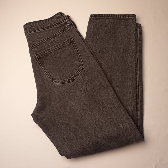 bp Denim - Nordstrom BP Buttonfly Jeans Size 25/2 Mid Rise Tapered Leg Charcoal Black Color